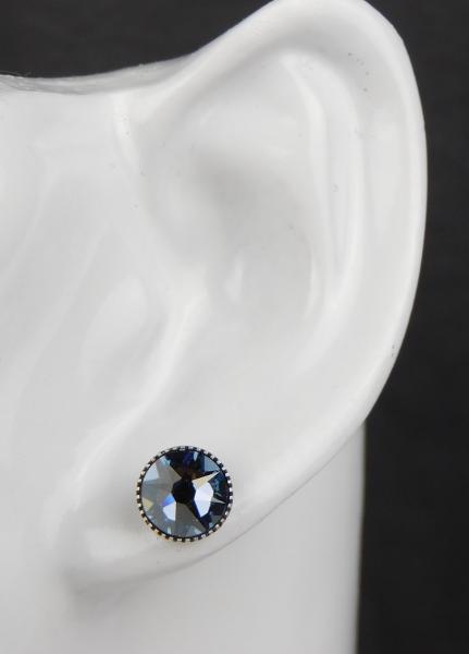Crystal Blue Shade - Black Jack Ohrstecker LE